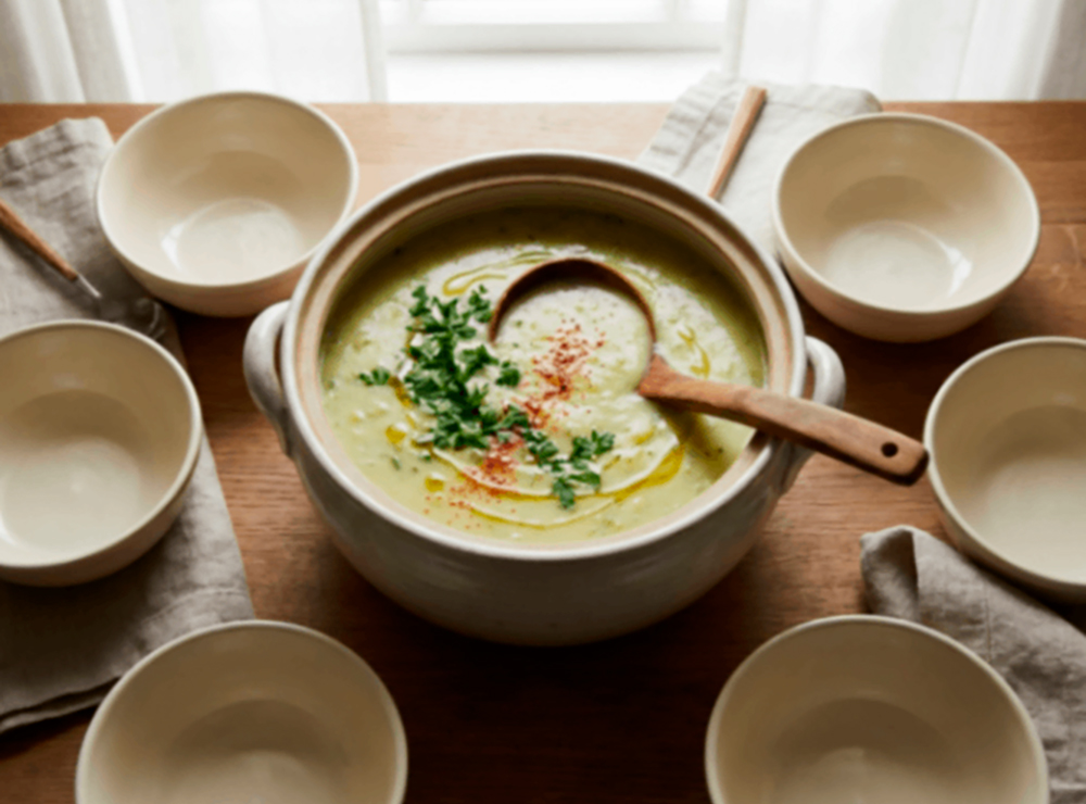 Würzige Cremige Lauchcremesuppe (Spicy Creamy Leek Soup)