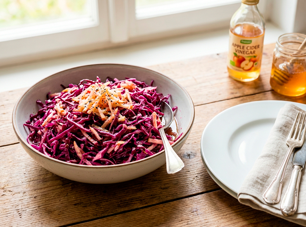 Rotkohlsalat mit Apfel (Red Cabbage Salad with Apple)